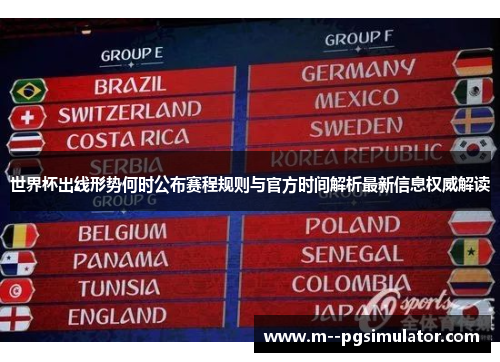 世界杯出线形势何时公布赛程规则与官方时间解析最新信息权威解读