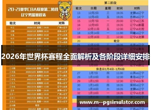 2026年世界杯赛程全面解析及各阶段详细安排 2026年世界杯赛程全面解析及各阶段详细安排
